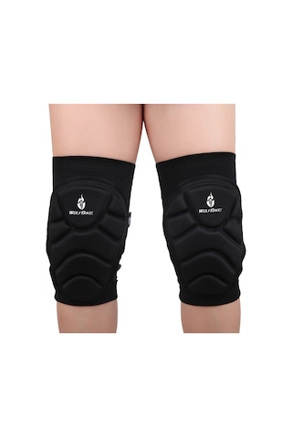 Wezone "wolfbike Kayak Dizlik - Kayak, Buz Pateni Ve Snowboard İçin Esnek Korumalı Spor Ekipmanı" Siyah