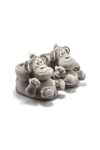 Twigy Monkey Unisex Hayvanlı Panduf Gri 36/43 AA0601 Gri