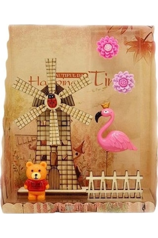 Işıklı Değirmen Flamingo Ve Teddy