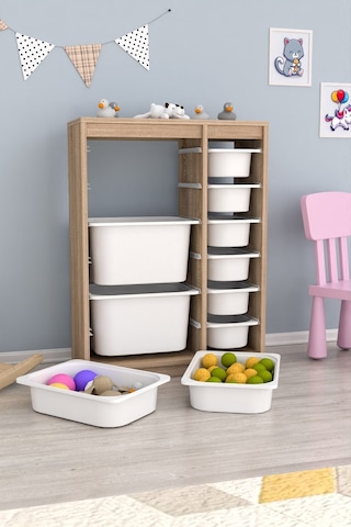 Cosmo Xs Çok Amaçlı 10 Sepetli Mutfak Banyo Kiler Dolabı Beyaz