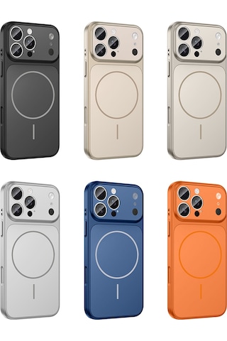 Apple Uyumlu iPhone 14 Pro Max Kılıf M-safe Şarj Özellikli Kamera Korumalı Kapak Ryc / Formen Gümüş