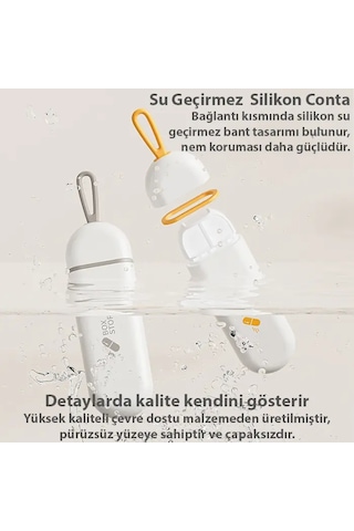 Ezere Taşınabilir 3 Bölmeli Nem Geçirmez Mini Hapilaç Saklama Kutusu - Bpa İçermez- 5775 Beyaz