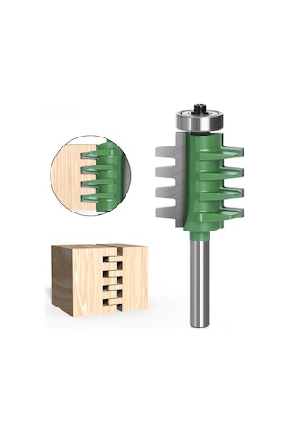 Dofolink Tungsten Çelik Ahşap Oymacı Makinesi - Konik Dişli Plywood Birleştirme Bıçağı, Taşlama Ve Kesme İşlevi, 8mm Saplı Sarı