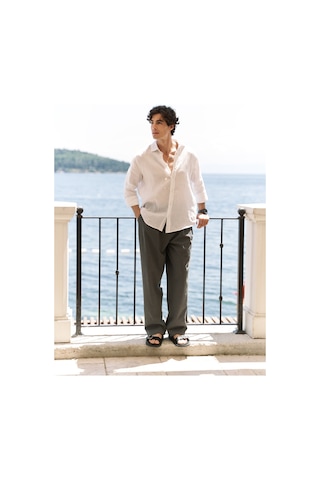 Mai Studios Co. Mai Collection Geaohrid Füme Erkek Pantolon Füme
