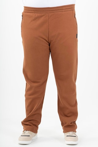 Maraton Sportswear Büyük Beden Erkek Düz Paça Basic Taba Eşofman Altı 22371-Taba