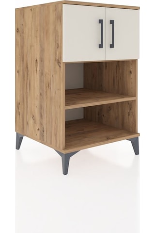 Kronos Komodin 2 Raflı 2 Kapaklı 60x59x96 Çam-aytaşı Atlas Çam