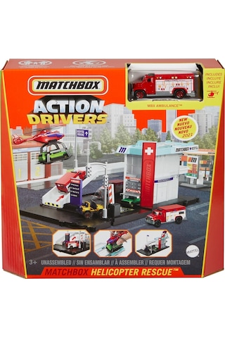 Matchbox Aksiyon Sürücüleri Oyun Seti Arama Kurtarma Helikopteri