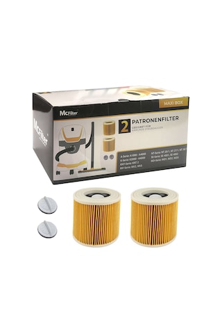 Magic Bags Karcher Uyumlu 2adet Se4001,se4002,wd1,wd2,ws3,mv2,mv3 Süpürge Silindirik Hepa Filtresi 2 Adet
