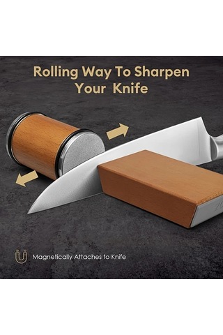 Xuweiwei Rotary Bileme Aleti Siyah Elmas 400 1000 Manyetik Bicak Tutucu 15 Ve 20 Açılı Profesyonel Mutfak Bileyici Tası Tasınabilir Dayanıklı Hediye