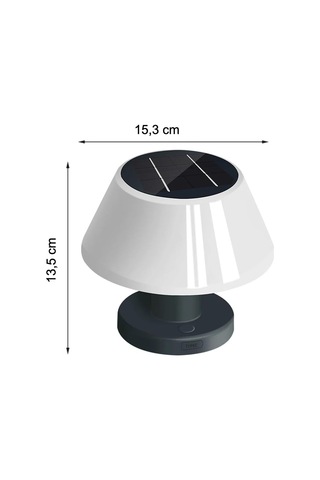 Masa Lambası Modern Tasarım Su Geçirmez Güneş Enerjili 4 Kademeli Dim Led Ayarlanabilir Çok Renkli