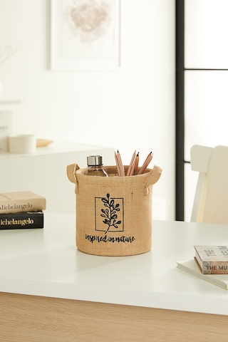 Ocean Home Textile Inspred In Nature Jüt Sepet 20 x 20 cm