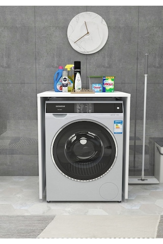 Enda Home Çamaşır Makinesi Dolabı 89x65 Cm Beyaz Beyaz