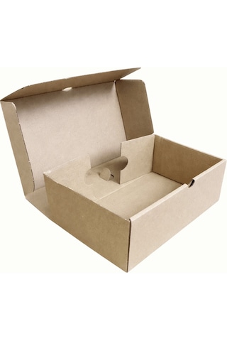 13 X 21 X 8,5 Cm Kraft Burger Kutusu 100'lü Paket Hamburger Paket Servis Kutusu Gıdaya Uygun Karton Ambalaj 1000 Adet