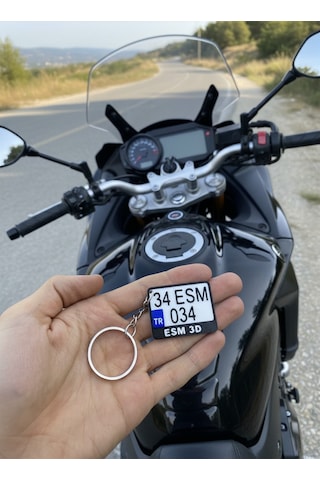 Kişiye Özel Motosiklet Anahtarlığı Plaka Tasarımlı 3d Baskı