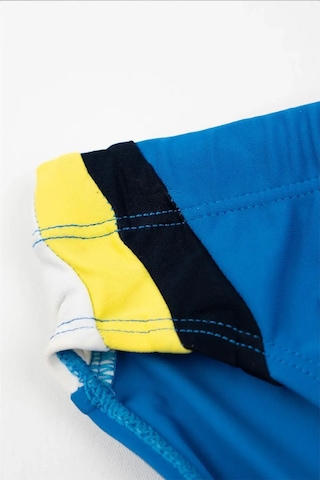 Adisia Erkek Çocuk Mavi Yanları Sarı Beyaz Siyah Slip Mayo Mavi