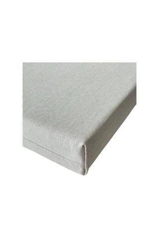 Mc.pierobaby Sandalye Minderi Koltuk Minder Su Geçirmez Kolay Silinir Keten Kumaş 4 Adet Krem Mavi