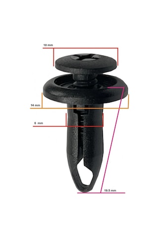 Ford Focus Fiesta Connect Mondeo Uyumlu Davlumbaz Tampon Panjur Klipsi 20 Adet