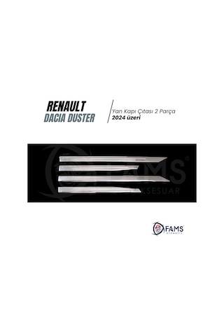 Renault Duster 2024 Üzeri Krom Yan Kapı Çıtası 4 Prç. P. Çelik