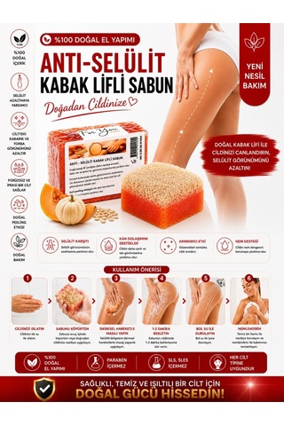 Selülit Karşıtı, Sıkılaştırıcı Etkili, Batık Gidermeye Yardımcı Peeling Etkili Vücut Bakım Sabunu