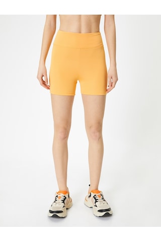 Koton Spor Biker Tayt Standart Bel Slim Fit Turuncu 4sak40287nk Turuncu