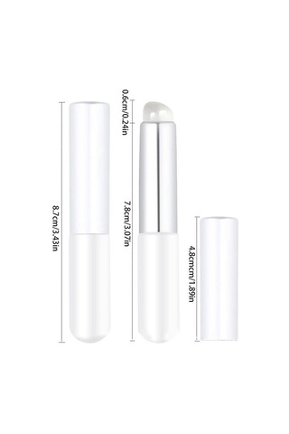 Plastik Saplı Silikon Dudak Fırçası Kapaklı Taşınabilir Ruj Dudak Balsamı Aplikatörü Mükemmel Noel Hediyeleri