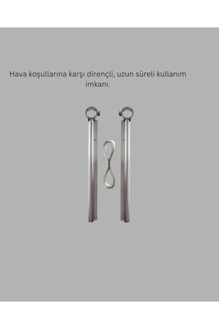 Northcity Kare Balkon Demiri Çamaşır Askısı - Ekstra Alan Ve Hava Koşullarına Dayanıklı Tasarım Beyaz