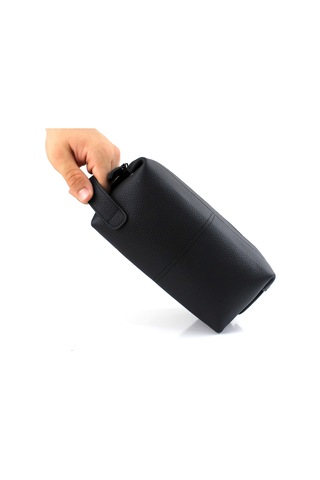 Alphaclub Bag Erkek Hakiki Deri Siyah Fermuarlı El Ve Clutch Çanta