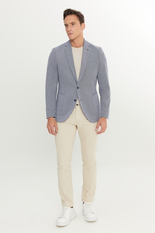 Erkek Lacı Pamuklu Slim Fit Dar Kesim Mono Yaka Armürlü Torba Cepli Blazer Ceket Lacı