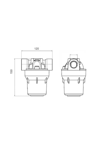 Aquafer 3 İnç Yıkanabilir Filtre 1/2 İnc 50 Micron Tortu Pislik Tutucu Filtre