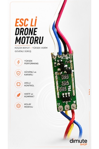 Esc Li Drone Motoru Fırçasız Yüksek Performanslı Rc Drone Yedek Motoru