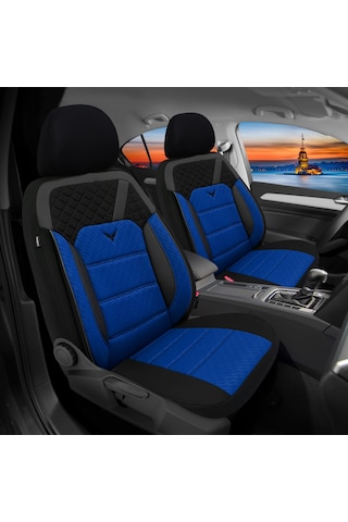 Minderland K1 - Opel Meriva İle Uyumlu Koltuk Kılıfı, Tam Takım/mavi