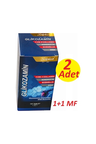 2 Adet Selpiar Glucosamine & Chondroitin Msm Boswelia+type II Col