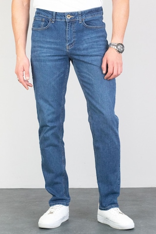 HLT Jeans Erkek Açık Mavi Regular Boru Paça Esnek Likralı Kot Açık Mavi