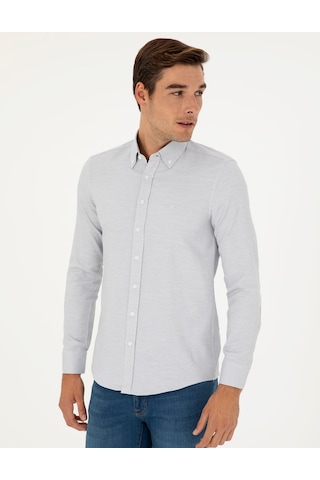 Pierre Cardin Erkek Gri Gömlek Desenli 50291042-vr024 Gri