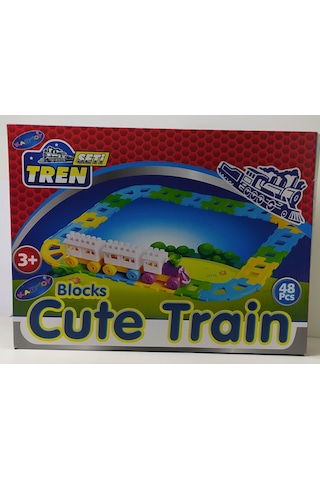 48 Parça Puzzle Eğitici Tren Ve Demiryolu Seti