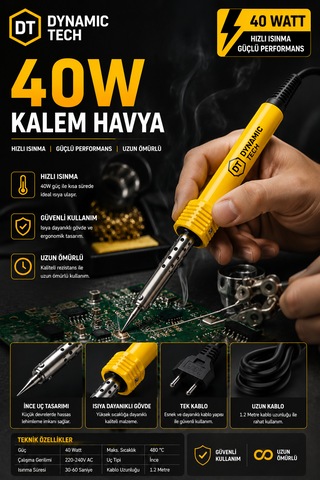 40w Profesyonel Lehim Makinesi Kalem Havya