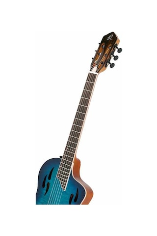 Ortega Tourplayer Deluxe Rtpdlx- Fma Elektro Klasik Gitar Blue Burst