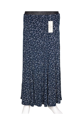 Barem Kadın Arzu Korsajlı 6 Parçalı Desenli Penye Lacivert Etek D58 Lacivert