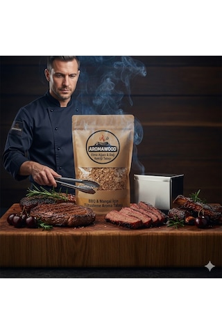 Elma Ağacı & Dağ Kekiği Özü Tütsüleme Talaşı Mangal & Bbq Barbekü İçin Yoğun Aroma