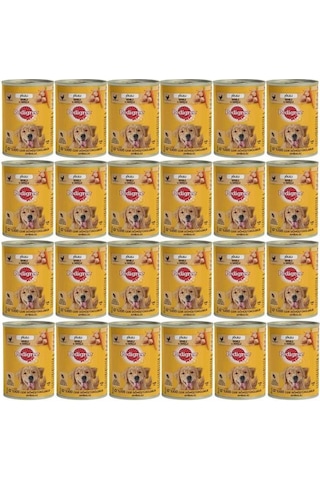 Pedigree Tavuklu Konserve Köpek Yaş Mama 400 Gr X24