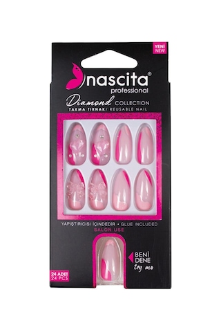 Nascita Diamond Taşlı Takma Tırnak 24'lü Set Nasnaıl00258