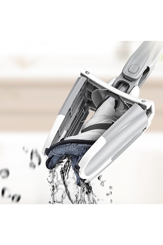 Prestigegoods 360 Derece Mikrofiber Paspas Bezi, X Tipi Kafa, El Serbest Yıkama, 3 Adet, Beyaz, B6191ss