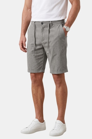 Rizzup Gri Slim Fit Likralı Çizgi Dokulu Beli Lastikli İpli Erkek Şort Kapri 2601743