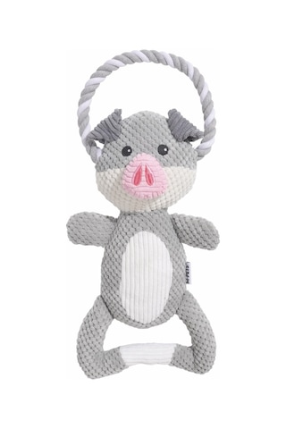 M-pets Eco Chewtopia Domuz Peluş Kedi Ve Köpek Oyuncağı 34x19x8 Cm Gri