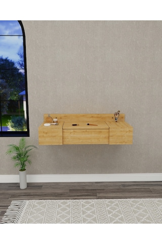 Arnetti Zakkum Aynalı 2 Raflı Dekoratif Makyaj Masası Safirmeşe