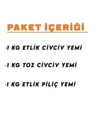 İpek Değirmen 3 Kg Tavuk Civciv Yem Paketi Etlik Toz Civciv Yemi