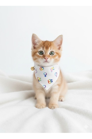 Flypet Karışık Desen Fular Kedi Tasma & Yavru Köpek Tasma 13cm-24cm Ayarlanabilir Tasma