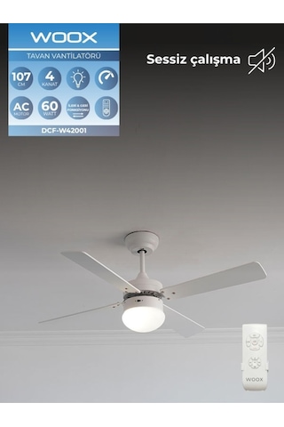 Woox Aydınlatmalı Uzaktan Kumandalı İleri Geri Fonksiyonlu Tavan Vantilatörü