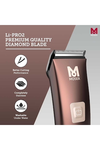 Moser 1888-0151 Li+pro2 Profesyonel Kablolu/akülü Saç Kesme Makinesi Derin Metalik Bordo