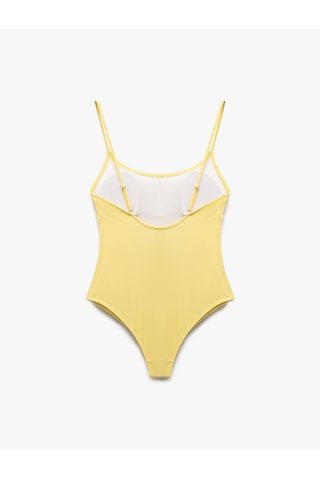 Koton Astarlı Hafif Dolgulu İnce Askılı Mayo Sarı 5sak20007mm Sarı